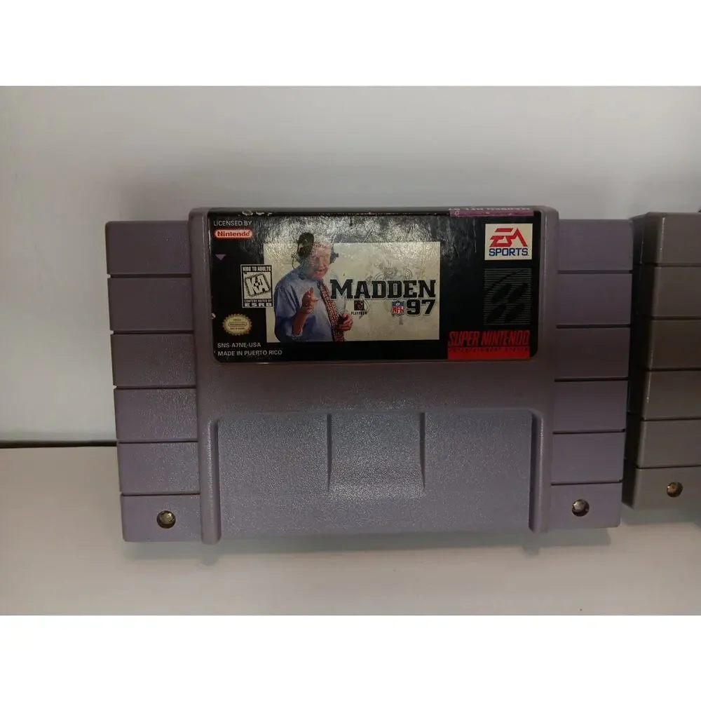 Super Nintendo Madden 97 And NFL Quarterback Club 96
